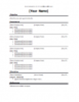 Free download Chronological Resume (Traditional Design) DOC, XLS or PPT template free to be edited with LibreOffice online or OpenOffice Desktop online