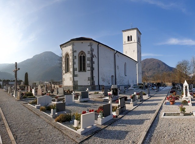 Free download Church Graveyard Landscape -  free photo or picture to be edited with GIMP online image editor