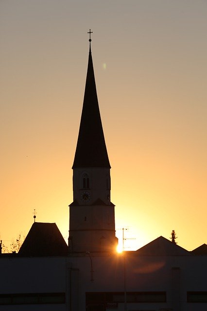 Free download Church Sunset Evening -  free photo or picture to be edited with GIMP online image editor