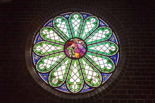 Free download Church Window Colorful Glass -  free photo or picture to be edited with GIMP online image editor