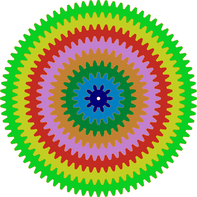 Free download Circles Gears Colors - Free vector graphic on Pixabay free illustration to be edited with GIMP free online image editor
