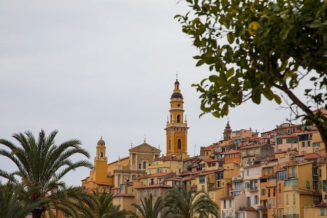 Free download city menton france lemons church free picture to be edited with GIMP free online image editor