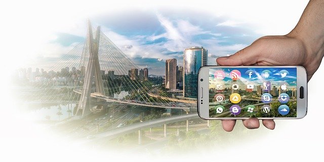 Free download City Panorama Smartphone free photo template to be edited with GIMP online image editor