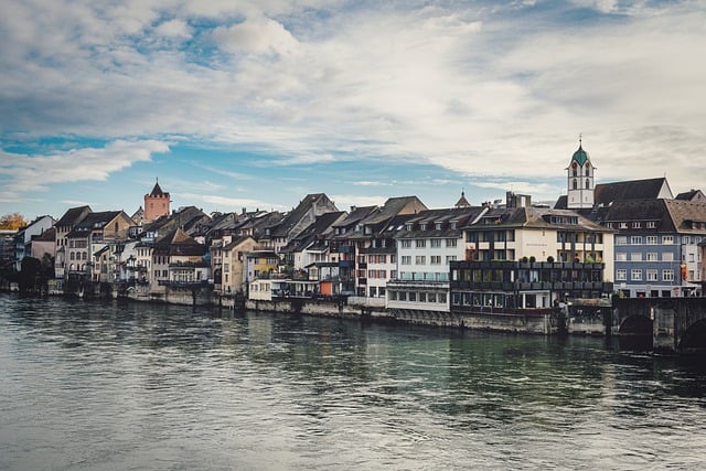 Kostenloser Download Stadt Fluss Rheinfelden Rhein kostenloses Bild zur Bearbeitung mit GIMP kostenloser Online-Bildbearbeitung