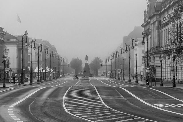 Free download city road black and white berlin free picture to be edited with GIMP free online image editor