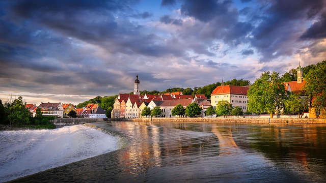 Free download cityscape river landsberg am lech free picture to be edited with GIMP free online image editor