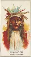 Free download Clam Fish, Warm Springs, from the American Indian Chiefs series (N2) for Allen & Ginter Cigarettes Brands free photo or picture to be edited with GIMP online image editor