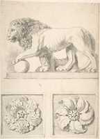 Free download Classical Sculpture of a Lion and Two Rosettes free photo or picture to be edited with GIMP online image editor