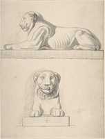 Free download Classical Sculpture of a Lion, Front and Side Views free photo or picture to be edited with GIMP online image editor