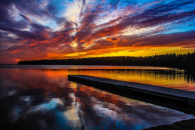 Free download Clear Lake Sunset National Park -  free photo or picture to be edited with GIMP online image editor