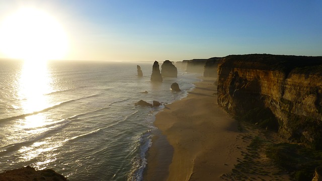 Free download cliff 12 apostles australia sunset free picture to be edited with GIMP free online image editor