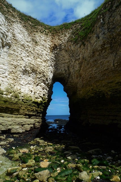 Free download cliff bridge chalk erosion sea free picture to be edited with GIMP free online image editor