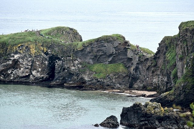 Free download Cliffs Carrick-A-Rede Rope Bridge -  free photo or picture to be edited with GIMP online image editor