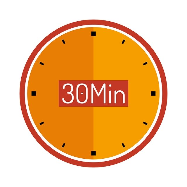 Free download Clock 30 Min Wait -  free illustration to be edited with GIMP free online image editor