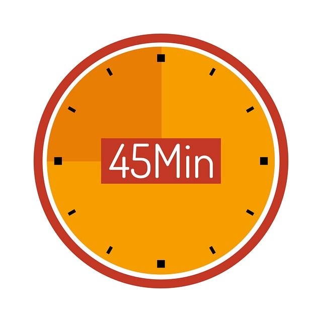 Free download Clock 45 Min Wait -  free illustration to be edited with GIMP free online image editor