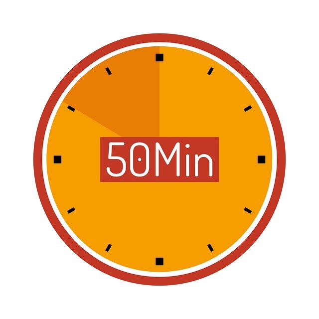 Free download Clock 50 Min Wait -  free illustration to be edited with GIMP free online image editor