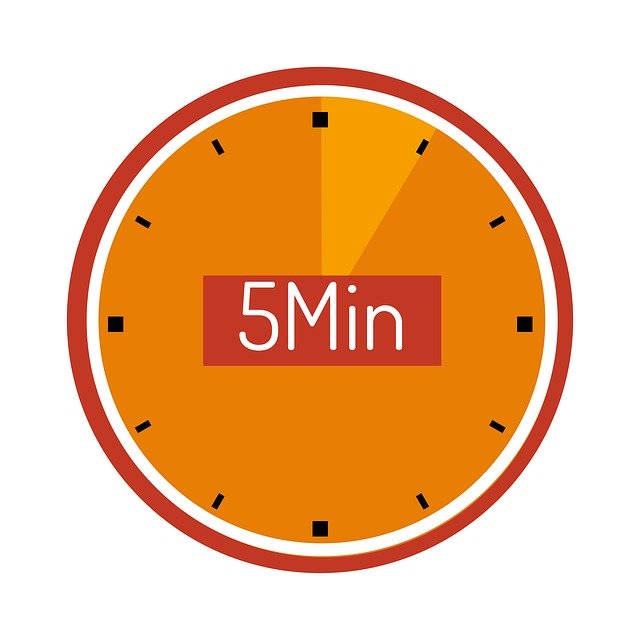 Free download Clock 5 Min Wait -  free illustration to be edited with GIMP free online image editor