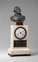 Free download Clock with Bust of Washington and Relief of Cornwallis Resigning his Sword to Washington free photo or picture to be edited with GIMP online image editor