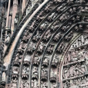 Close up of the Tympanum of the Strasbourg Cathedral  screen for extension Chrome web store in OffiDocs Chromium