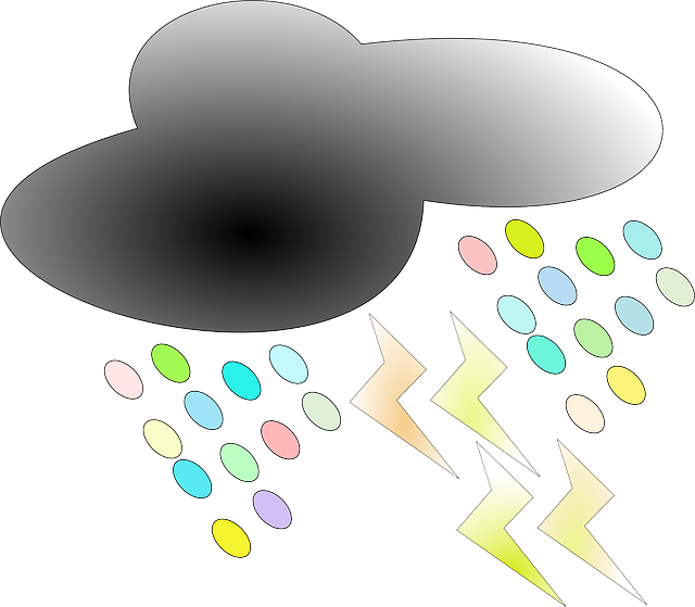 Free download Cloud Lightning Rain - Free vector graphic on Pixabay free illustration to be edited with GIMP free online image editor