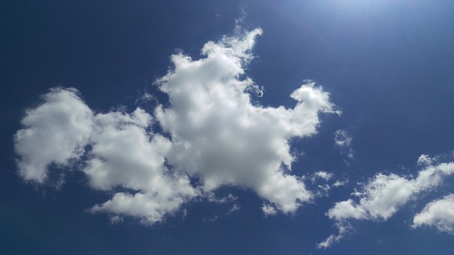 Free download clouds blue sky the sun white free picture to be edited with GIMP free online image editor