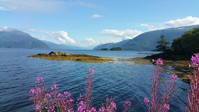 Téléchargement gratuit Nuages ​​Fjord de Norvège - photo ou image gratuite à modifier avec l'éditeur d'images en ligne GIMP