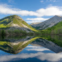 Cloudy lake and green hills  screen for extension Chrome web store in OffiDocs Chromium