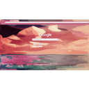 Cloudy Polyscape Abstract  screen for extension Chrome web store in OffiDocs Chromium