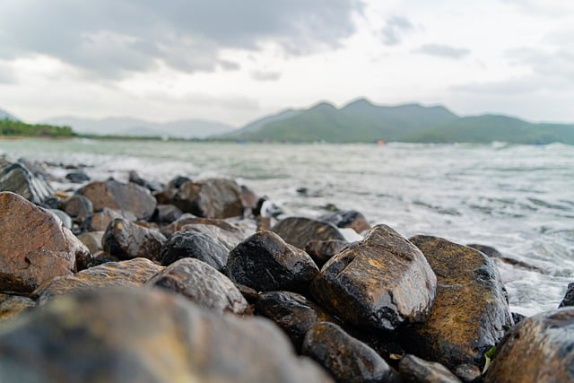 Free download cloudy sea shore rocks wave free picture to be edited with GIMP free online image editor