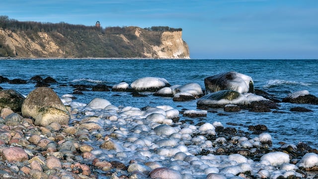 Free download coast stones water frozen cold free picture to be edited with GIMP free online image editor