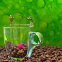 Coffee and heart  screen for extension Chrome web store in OffiDocs Chromium