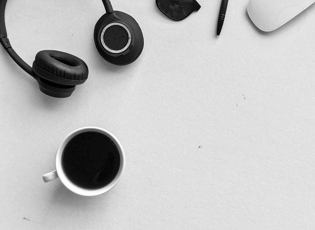 Free download Coffee Earphones Sunglasses -  free photo or picture to be edited with GIMP online image editor