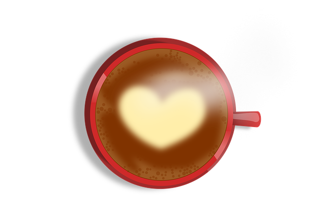 Free download Coffee Love Heart free illustration to be edited with GIMP online image editor
