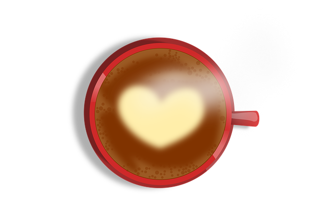 Free download Coffee Love Heart free illustration to be edited with GIMP online image editor