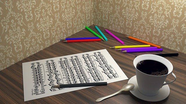 Free download Coffee Pencils Colored Cup -  free illustration to be edited with GIMP free online image editor