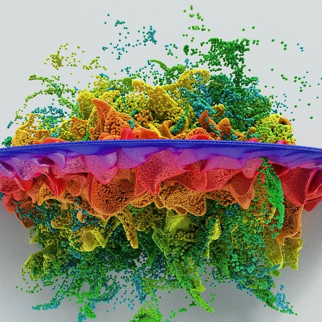 Красочный хаос. Разноцветный хаос. Фото 3д цветных листов. 3д красочный пластиковый мир.