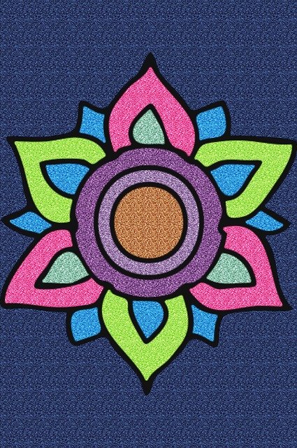 Free download Colorful Floral Glitter -  free illustration to be edited with GIMP free online image editor