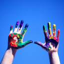 Colorful Painted Hands  screen for extension Chrome web store in OffiDocs Chromium
