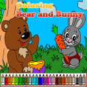 Coloring Bear and Bunny Game  screen for extension Chrome web store in OffiDocs Chromium