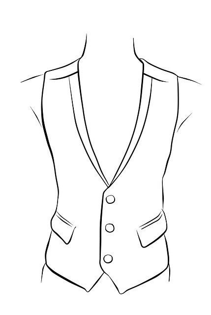 Free download Coloring Vest Bw -  free illustration to be edited with GIMP free online image editor