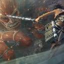 Colossal Titan Attack on Titan Anime Theme  screen for extension Chrome web store in OffiDocs Chromium