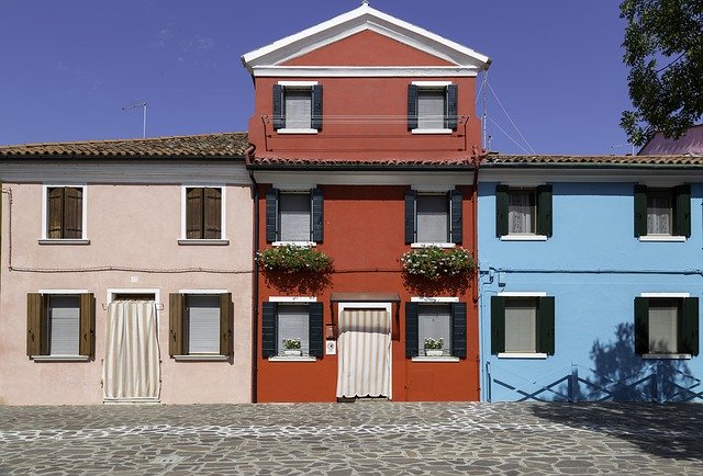 Free download Coloured House Venice Burano -  free photo or picture to be edited with GIMP online image editor