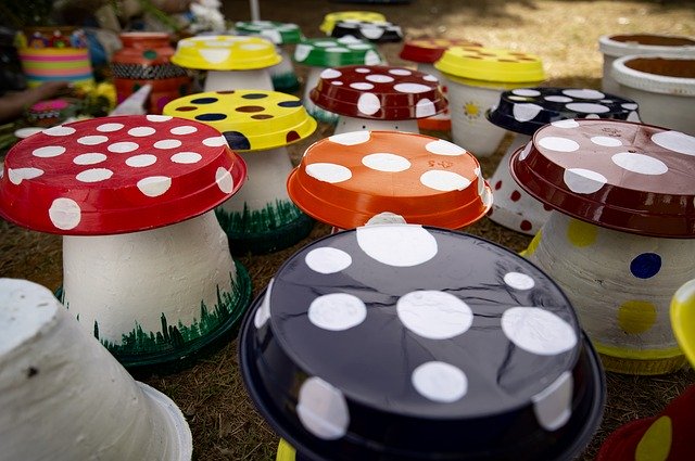 Bezpłatne pobieranie Colors Mushroom Art And Craft - darmowe zdjęcie lub obraz do edycji za pomocą internetowego edytora obrazów GIMP