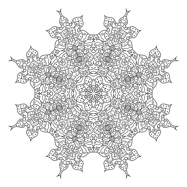 Free download Complex Mandala Coloring -  free illustration to be edited with GIMP free online image editor