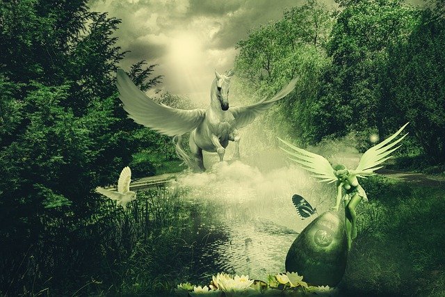 Free download composing pegasus horse elf free picture to be edited with GIMP free online image editor