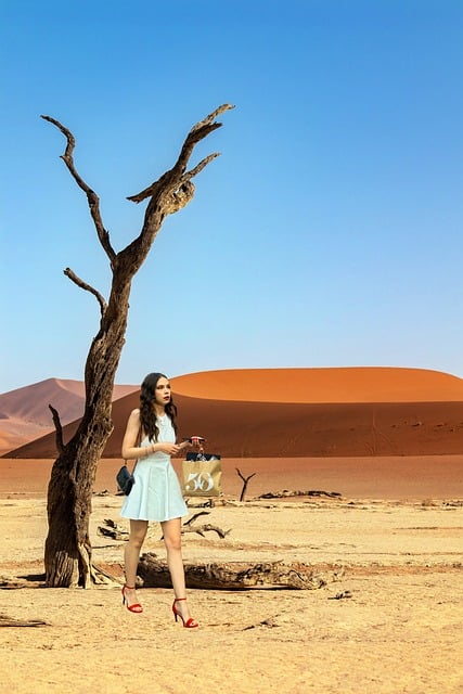 Free download composition desert tree girl sexy free picture to be edited with GIMP free online image editor