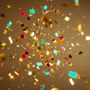 Confetti cannons flew  screen for extension Chrome web store in OffiDocs Chromium