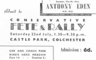 Free download Conservative Rally Colchester 22nd July 1950 free photo or picture to be edited with GIMP online image editor