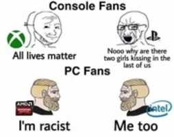Free download Console fans vs PC fans meme free photo or picture to be edited with GIMP online image editor