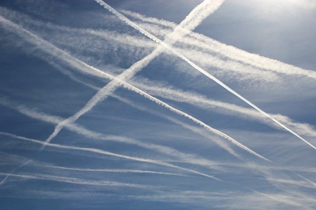 Free download Contrail Aircraft Sky -  free photo or picture to be edited with GIMP online image editor